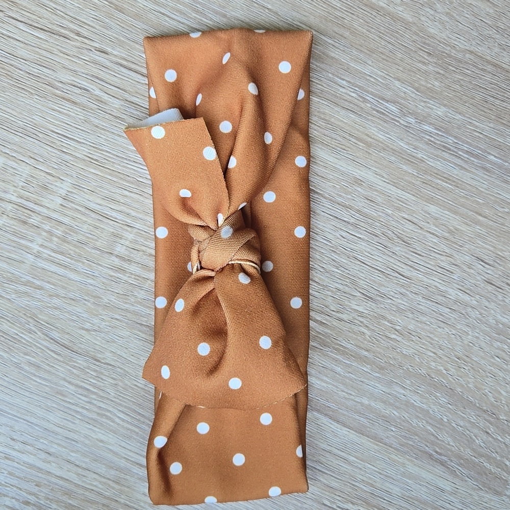 Retro Polka Dot Boho Knotted Headband Turban Stretchy Baby Girl Nylon Head Wrap